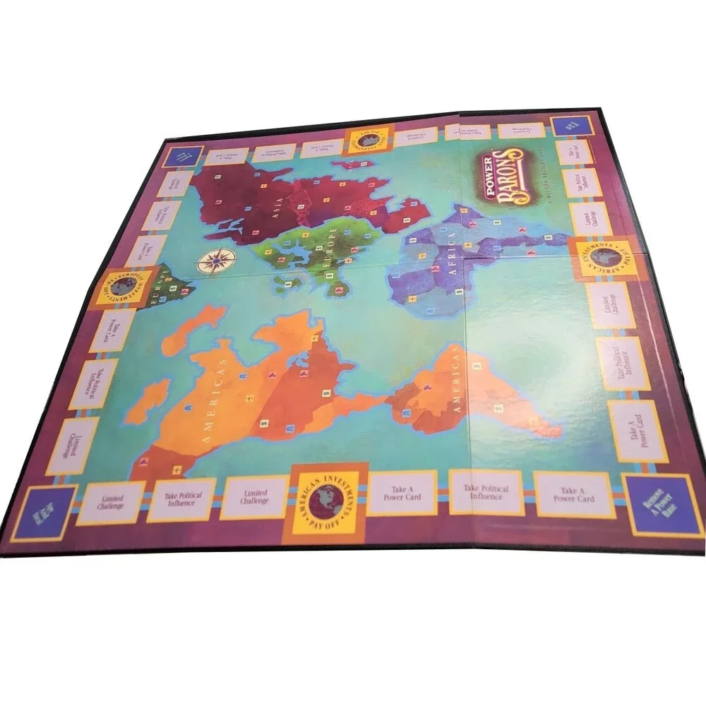 Power Barons Board Game 1986 Milton Bradley Vintage Strategy Missing 1 Red Plane